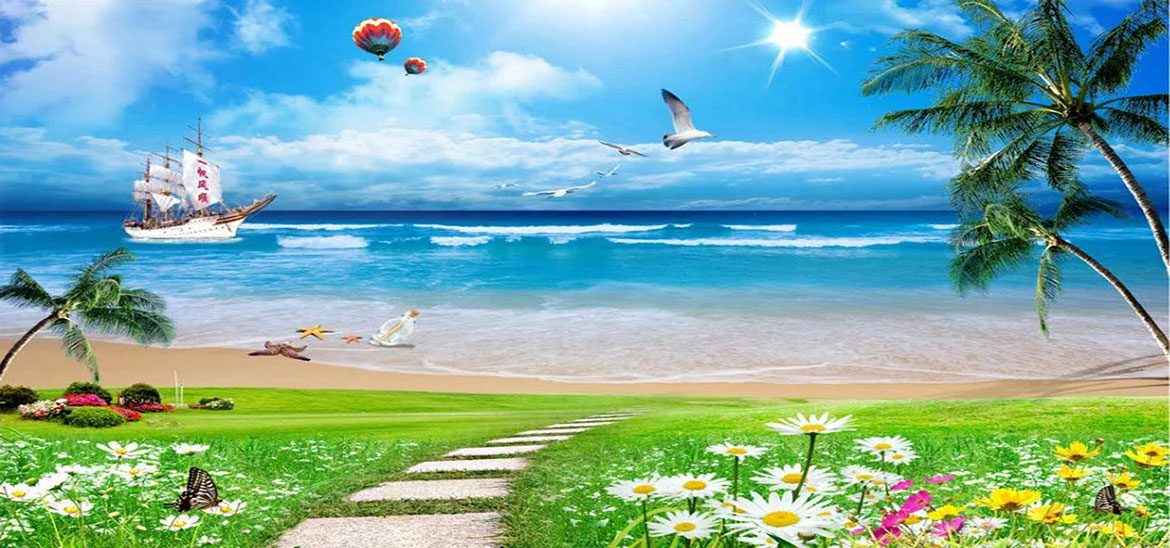 海景圖免費下載藍天--白云--